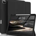 for iPad Pro 13 inch Case (M5/M4) 2025/2024, Slim Protective Cover with Pencil Holder, Soft TPU Back Cover, Trifold Stand, Auto Wake/Sleep, A2925 A2926 A3007 A3362 A3359 (Black)