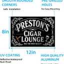 Retro Metal Sign  Classic Cigar Design Wall Plaque  12x8 Inch Tin Decor for Kitchen, Bar, Cafe, or Game Room