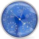 Barometric Pressure Gauge for Home, 3-in-1 All-Season Wall Hanging Thermometer, Barometer, Hygrometer | Accurate Weather Station for Home and Office | Fahrenheit Edition in/Outdoor, Fahrenheit Edition