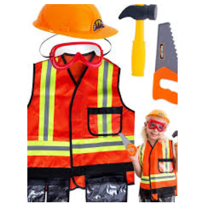 Liberry Kids Tool Set for Boys Girls 3 Years, Construction Worker Costume with Hat, Toddler Dress Up Toys for Birthday Gift