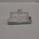 Crystal Covered Butter Dish,8inch Classic Glass 2-Piece Design Butter Keeper with Lid | Butter Holder | Dishwasher Safe