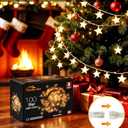 Twinkle Star 100 LED Star String Lights, 33FT Plug in Fairy String Lights Waterproof for Bedroom Decor, Indoor, Outdoor, Wedding Party, Christmas Tree, New Year, Ramadan, Warm White