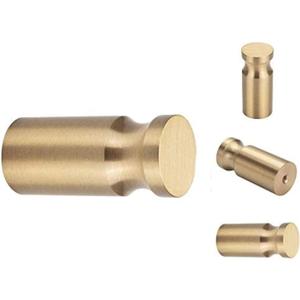 YANGQIHOME Pack of 4, Solid Gold Brass Coat Hooks Wall Hanger Mounted Bathroom Hook Kitchenware Organizer Lavatory,Clothing Store, Hotel, Cafe,Hat,Towel,Heavy Duty Contemporary Decorative (Concave)