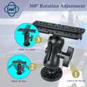 Fish Finder Mount Base, Universal 360 Rotation Ball-Mount Fish Finder Bracket, Nylon & Stainless Steel Electronic Holder for Marine Boat Kayak Pontoon Canoe Helix Garmin, 4*Srews, 4*Nuts