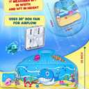 Skywin Deep Sea Fun Air Tent for Kids with Door (77 x 50) Builds in 30 Seconds, Toddler Tents Indoor for Imaginative Play, Kids Forts Indoor Playhouse, Christmas or Birthday Gift (Fan Not Incl)