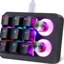 Koolertron 9-Key Mechanical Numpad with 2 Programmable Knobs, LED Backlit Macro Gaming Keyboard, Fully Customizable Numeric Keypad for PC