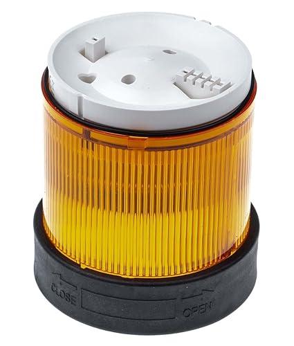Schneider Electric Harmony XVB Indicator Unit for Beacon Light (Bulb Not Included), Steady On, 250V | Tower Lights & Industrial Warning & Signal Light System, Orange Unit, 70mm