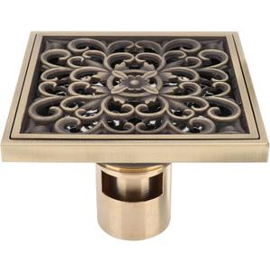 Champagne Bronze Shower Drain, Square Shower Shroom, Stainless Steel Floor Drain Filter Strainer