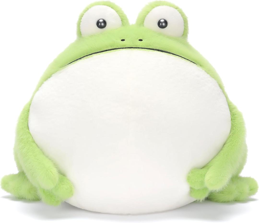IKASA Frog Stuffed Animals Plush Toys,11.5" Cute Plushie Soft Cuddly Plushy Fluffy Toy, Gifts for Family Boys Kids Girls Children (Medium)