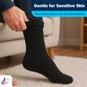 Debra Weitzner Thermal Socks - Men & Women's Warm Crew Socks, 4/6 Pairs, Winter Thick Boot Socks (Black)