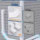 Mini Split Line Set Cover: 4" 17Ft Line Set Cover Kit for Minisplit with Flexible Duct, Decorative Lineset Hide Cover Kit for Air Conditioner, HVAC, Heat Pumps, Central AC Pipe, White