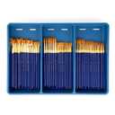Royal Brush Gold Taklon Paint Brush Super Value Pack, Assorted Sizes, 120 Brushes