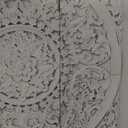 White Mandala Wood Carving Panel, Wall Art Hanging Teak Wood Wall Art Decor Asian Art Thai Wood Lotus wooden Carve Home Decor, 3 Pcs