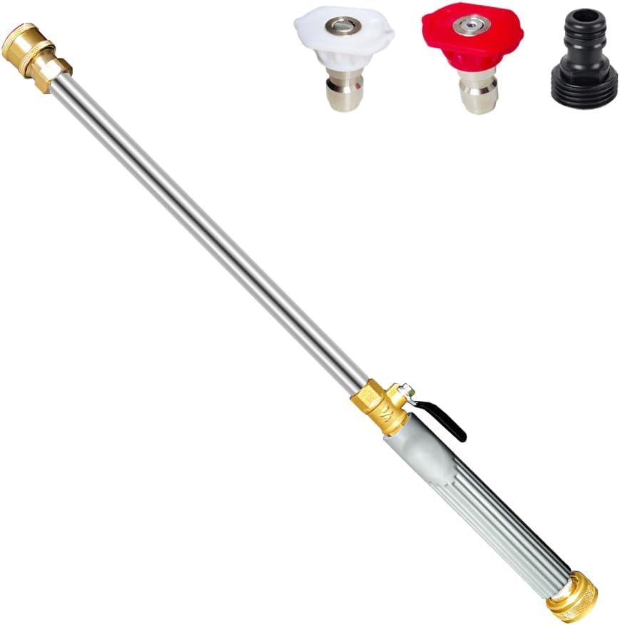 Jet Nozzle Power Washer for Garden Hose, High Pressure Power Washer Wand Garden Hose Sprayer for Car Floor Cleaning Plant Lawn Watering Irrigation