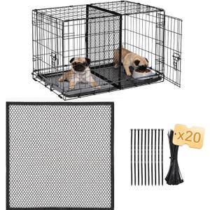 Upgraded Thickened Dog Crate Divider Panel for 24 Inch Crate, Durable Puppy Kennel Divider with Ties, Adjustable Training Accessory (Divider Only) 18" H x 16.5" W
