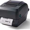 Zebra - GK420t Thermal Transfer Desktop Printer for Labels, Receipts, Barcodes, Tags, and Wrist Bands - Print Width of 4 in - USB and Ethernet Port Connectivity
