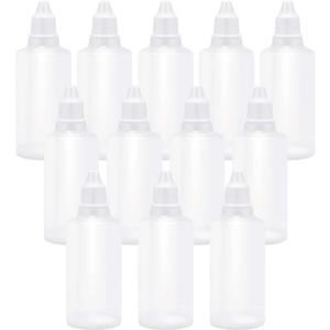 Plastic Dropping Bottles Vial of Liquid Eye Liquid Dropper, 60ml, 5 pack