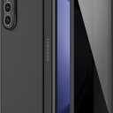 Ruky for Samsung Galaxy Z-Fold-5-Case, with Built-in Privacy Screen Protector & Support Wireless Charging Slim Full Body Protective Phone Case For Samsung Galaxy Z Fold 5 5G, Black