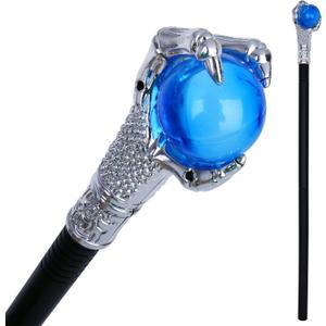 Halloween Costumes Walking Canes Blue Fire Dragon Claw Orb Wands Walking Stick Staff Photo Prop Accessory Decorations
