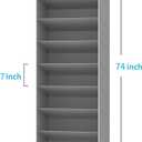 REGELETO 10 Tiers Large Size Over Door Shoe Organizer Storage, Hanging Shoe Rack for Door with Deep Pockets, Fit 20-30 Pairs Shoe Organizer Holder for Sneakers and Boots (Grey)