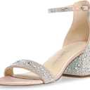 Betsey Johnson Women's Mari Heeled Sandals (7, Champagne)