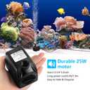 CWKJ Fountain Pump, 2 Packs 400GPH(25W 1500L/H) Submersible Water Pump, Durable Outdoor Fountain Water Pump with 6.5ft Tubing (ID x 1/2-Inch), 3 Nozzles for Aquarium, Pond, Fish Tank, Water Pump