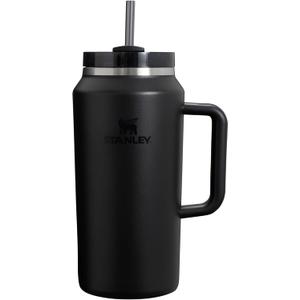 Stanley Quencher H2.0 Tumbler with Handle & Straw 64 oz | Flowstate 3-Position Lid | Large Capacity for Travel & Sports | Insulated Stainless Steel Cup | BPA-Free | Black 2.0