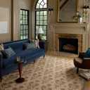 Loloi Chris Loves Julia Rue Collection RUE-01 Sage/Blush 3'-6" x 5'-6" Accent Rug Jute Neutral Floral Living Room Bedroom Rug