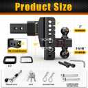 Adjustable Trailer Hitch, 6in Drop Hitch (for 2.5 Inch Receiver)