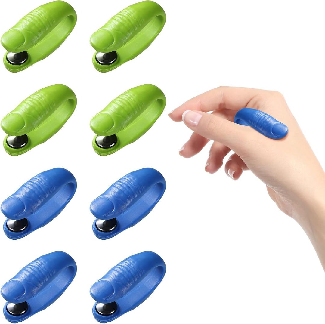 8 Pcs Migraine Relief Clip Acupressure Hand Pressure Point Clip Headache Pressure Point Tool for Relaxation(Green, Blue)