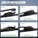 Double Sided Rubber Strips windshield wipers, Replace for 2013-2018 Santa Fe/2013-2019 Santa Fe XL,Wiper Blades Replacement-26"/14"/13" (Set of 3) U/J HOOK,Will Last 2x As Long