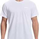 EZRUN Men's Lightweight Short Sleeve T-Shirt Quick Dry Workout Running Athletic Swim Shirts Fishing Rash Guard (X-Large, White)