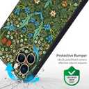 Berkin Arts Compatible with iPhone 11 Pro Case Silicone Cover with Screen Protector Decorative Art Nouveau Pattern (Blackthorn by William Morris)