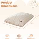 MAXYOYO 3 in 1 Kids Bean Bag Chair Bed, Child Floor Sofa for Gaming, Reading, Convertible Bean Bag Floor Cushion with Machine Washable Cover for Living Room Bedroom, Beige, 50"x35"