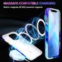 Casetego for iPhone 13 Pro Max Case,Compatible with MagSafe,[Military Grade Drop Test] Full Body Protection Slim Shockproof Rugged Marble Women Girls Case for iPhone 13 Pro Max 6.7 inch,Azure Blue