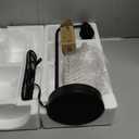 Industrial Table Lamp with USB A+C Ports and Outlet, Fully Stepless Dimmable Modern Nightstand Lamp, Glass Shade Bedside Desk Lamp for Bedroom Living Room Office, 8W 2700K LED Edison Bulb Included.