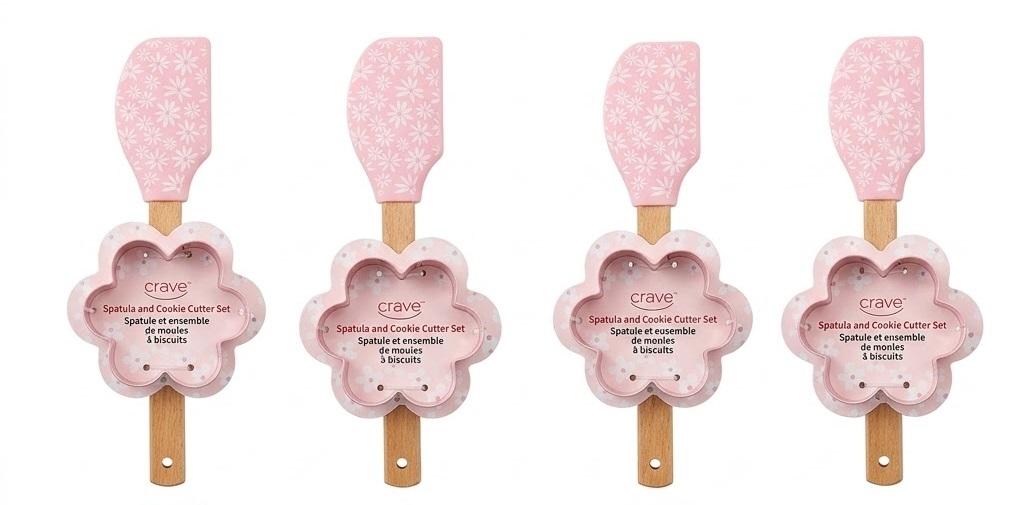 4 x Crave Spatula and Cookie Cutter Set