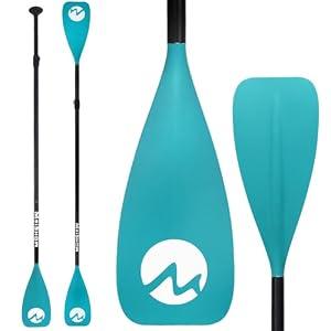 MoiShow SUP Paddle Board Paddle - Adjustable Paddleboard Paddle Oar 4-Piece Floating Aluminum SUP Kayak Paddle