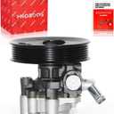 PHOBOOS Power Steering Pump Compatible with Toyota Tundra 2000-2006, Toyota Sequoia 2001-2007, V8 4.7L, with Outlet & Pulley, Smooth Steering, Low Noise, High Durability, Ref. 96-5264 LEAKED