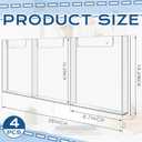 Sherr 4 Pcs Acrylic Brochure Holder Wall Mount 8.5''x11'', Three-slot, Style: Three-slot