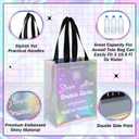 Sinload 12pcs Iridescent Holographic Gift Bags, Bachelor Party Supplies Bachelorette Bridal Shower Bag Reusable with Handles for Bridal Party Favors, Wedding Welcome Favors