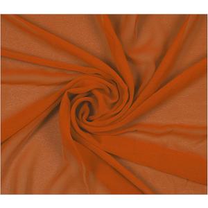 VDS Chiffon Fabric, 10 Yards Continuous Long, 44 Wide, Soft Sheer Arch Cloth for Wedding Engagement Event Party Banquet Decoration Canopy Arbor Drapery Panel Backdrop Bridal Sewing DIY (Brunt Orange)