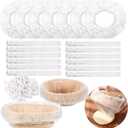 100 Pcs Banneton Liner Bread Proofing Basket Covers Non Woven Liner Non Stick Dough Bowl Covers for Bread Proofing Disposable for Rising Sourdough Supplies