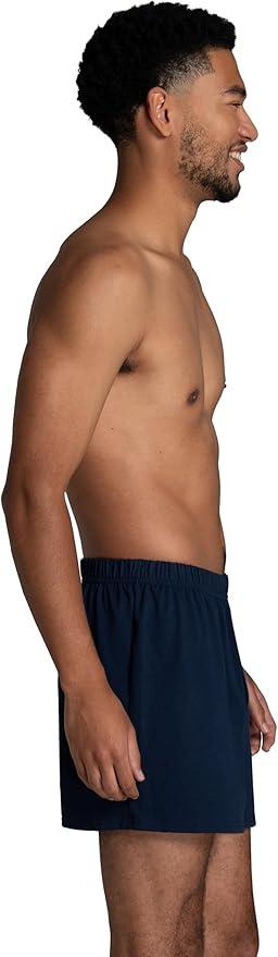 Fruit of the Loom mens Men's Tag Free Knit Boxer Shorts, Relaxed Fit, Moisture Wicking, Assorted Color Multipacks M