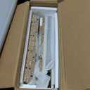 Vabches Nightstand with Charging Station, Vintage End Table with 2 Drawers, Wood Rustic Sofa Side Table with Open Storage Shelf for Bedroom, Living Room (White)