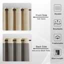 MASWOND Extra Long Velvet Curtains 14ft Length - Super Soft Thermal Insulated Grommet Large Window Drapes for High Ceiling Living Room Bedroom (52" W x 168" L, Beige, Cream, 1 Panel)