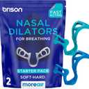 Brison Nasal Dilators - Nose Vents Opener for Better Breathing Sleep Aid for Adults Stuffy Nose Relief & Nasal Congestion Solution for Sleep and Activity Improves Airflow - 2pcs (Medium, Turquoise Blue)