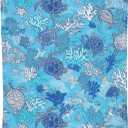 Ocean Turtle Throw Blanket Soft Flannel Blanket 60"x50" in Bed Blanket Home Decor for Room Sofa Couch All Season