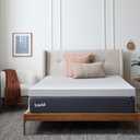 Lucid 4 Inch Bamboo Charcoal Infused Memory Foam Mattress Topper - Queen Size Moisture and Odor Control - Ventilated - Ultra Plush Feel, Pressure-Relief Bed Topper CertiPur Certified