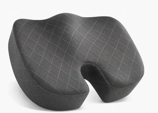 Memory Foam Seat Chair Cushion for Relieves Back Sciatica Pain Tailbone Pain Coccyx Degenerating Disc Orthopedic Osteoarthritis Prostate Cushion Low Back Pain Cushion Hip Shaping (Dark Gray)